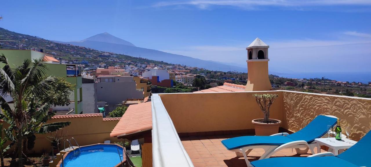Casa" Vistas Al Teide" Mar Piscina Privada Parking Cubierto Gratuito En Las Instalaciones La Victoria de Acentejo Luaran gambar