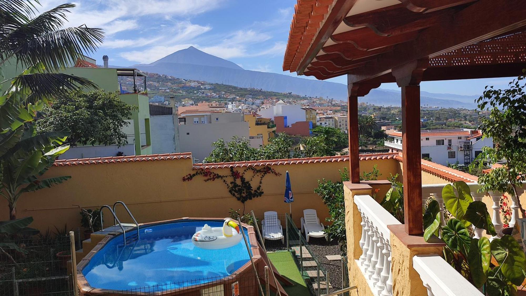 Casa" Vistas Al Teide" Mar Piscina Privada Parking Cubierto Gratuito En Las Instalaciones La Victoria de Acentejo Luaran gambar
